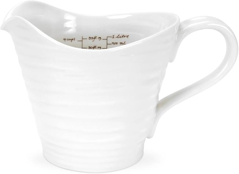Jarra medidora porcelana 1L 32oz para cocina hornear
