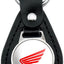 Llavero cuero negro con logotipo Honda