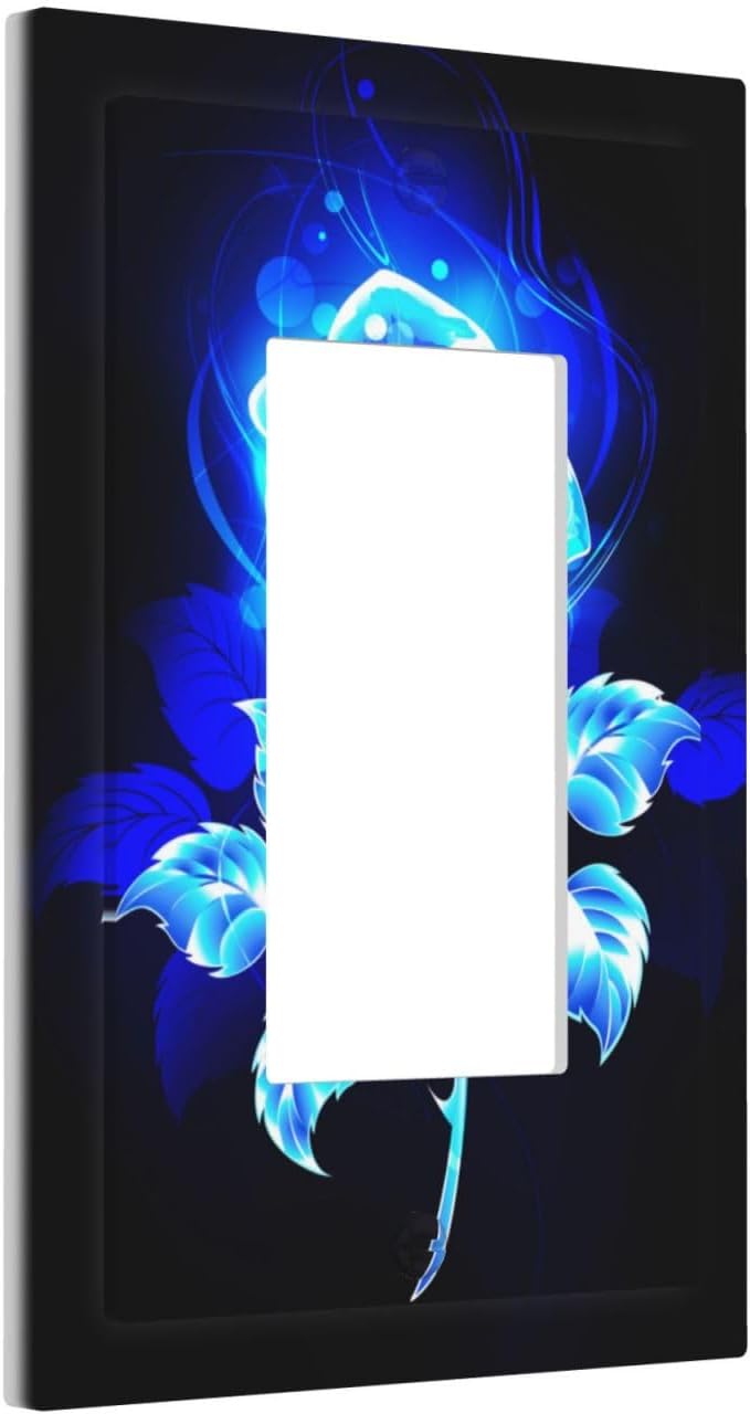 Placa interruptor flor rosa dorada azul 1 Gang cocina hogar
