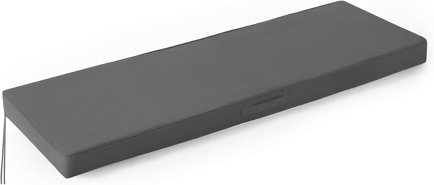 Cojines banco exterior 42x18" impermeables gris oscuro
