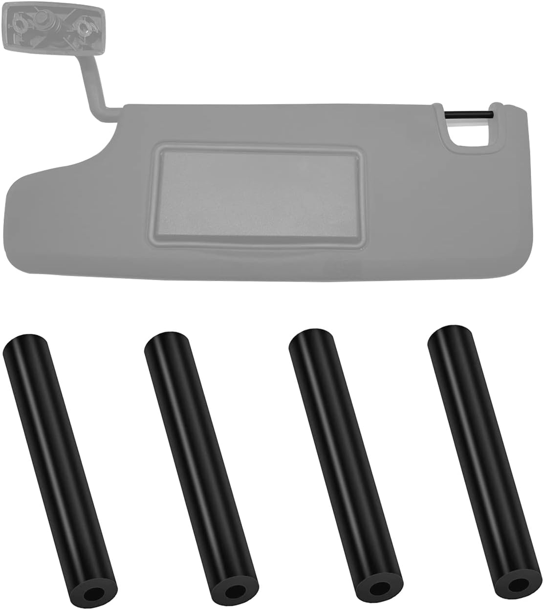 Kit reparación visera solar Jeep JK 07-17 goma 4 pzas