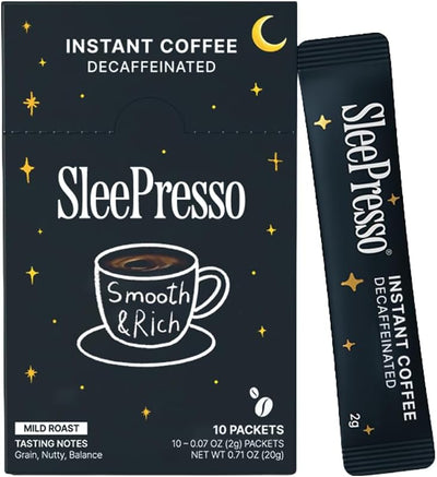 Café descafeinado instantáneo para dormir 10 paquetes