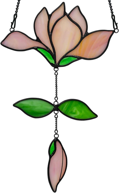 Atrapasoles cristal decoración flores rosas para ventana
