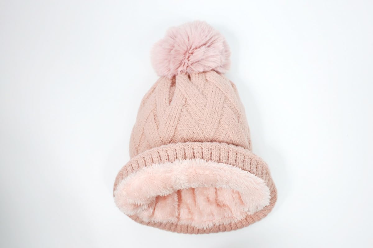 Gorro con pompones mujer