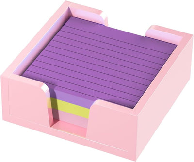 Dispensador notas adhesivas 3x3" rosa