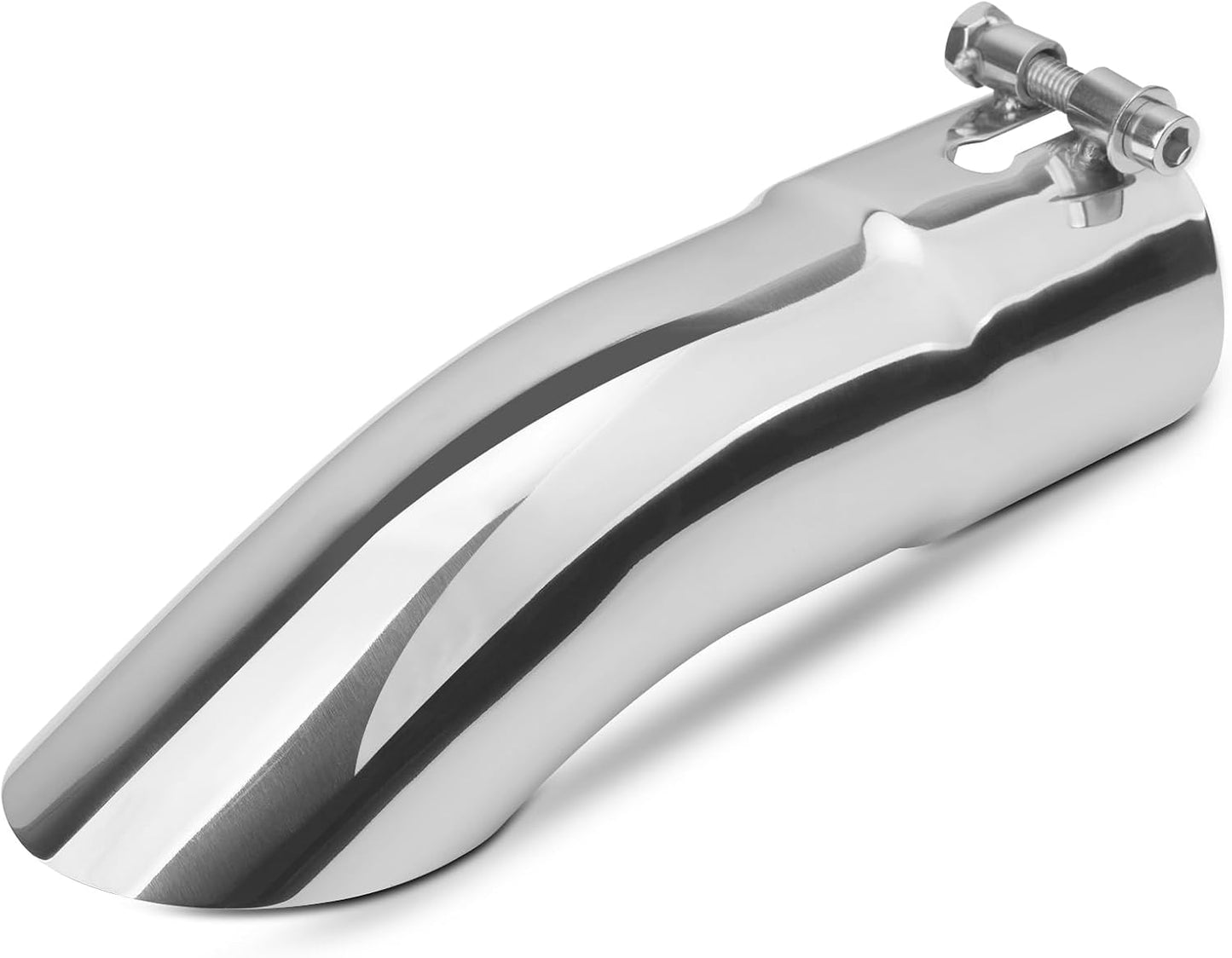 Tubo escape acero inox 2.5" 9" curvado con sujeción
