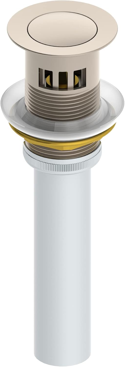 Desagüe lavabo baño Push Pop níquel satinado