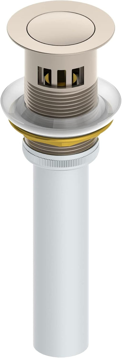 Desagüe lavabo baño Push Pop níquel satinado