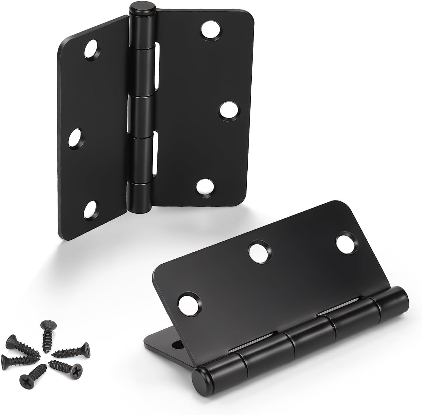 Pack 30 Bisagras Puerta Negro Mate 3.5pulg Sólidas