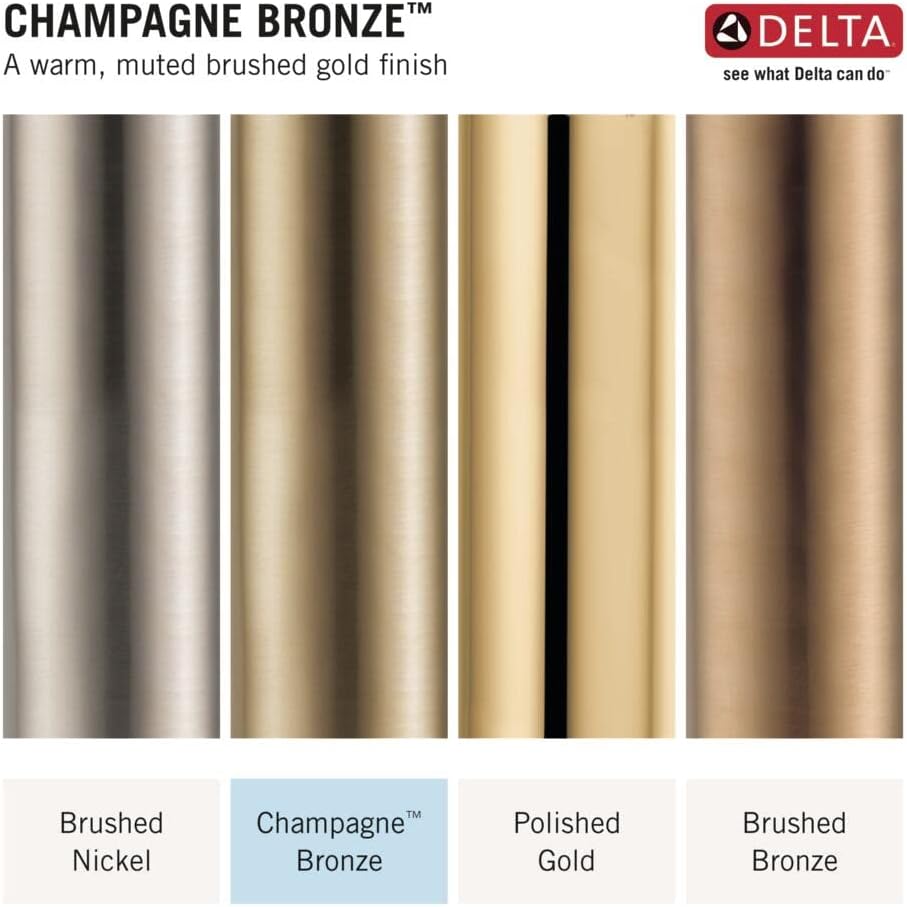 Soporte universal para ducha de mano bronce champán