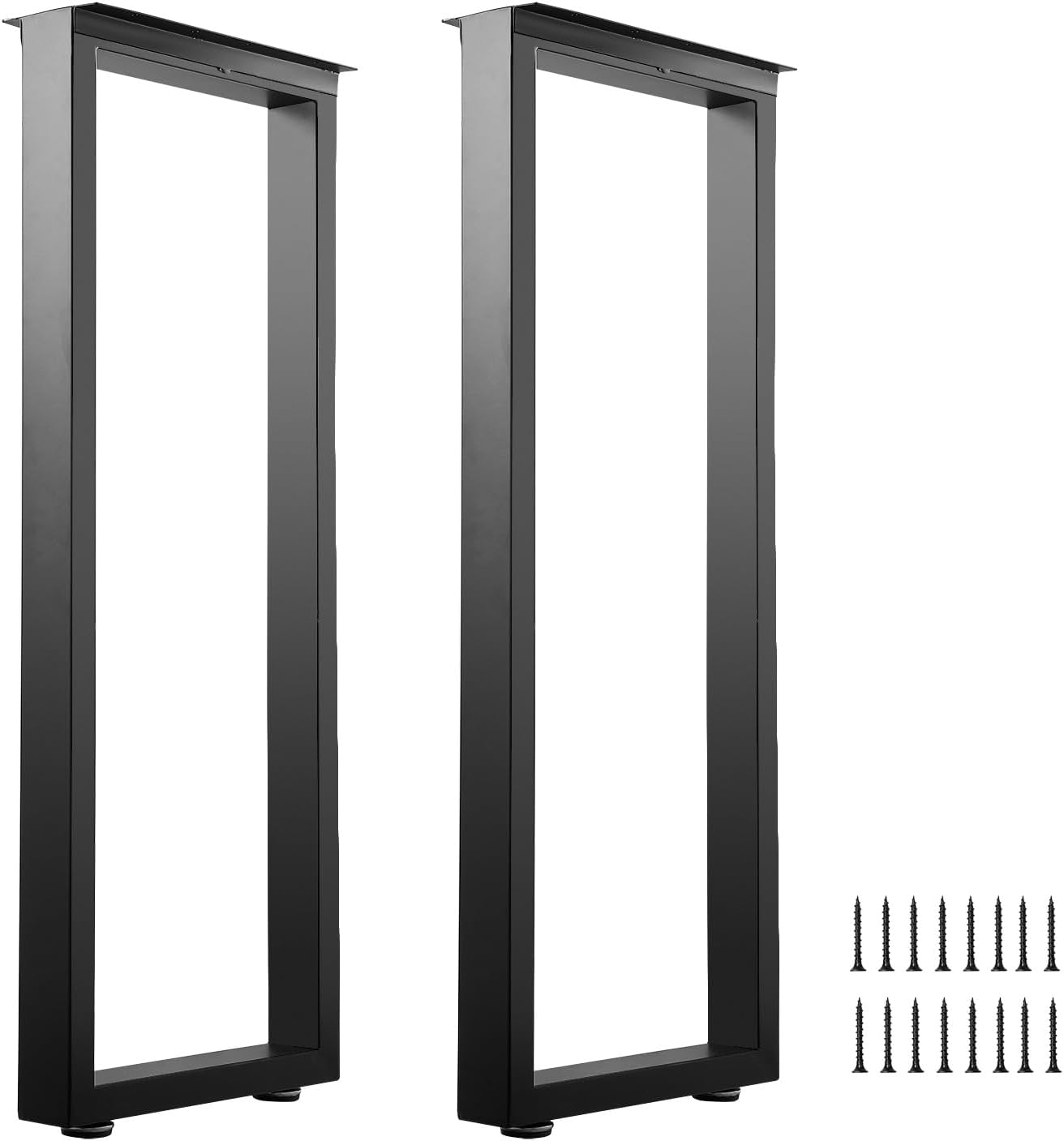 Patas mesa barra metal 36pulg ajustables negro set 2