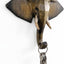 Gancho pared elefante 7.5" colgador abrigo marrón
