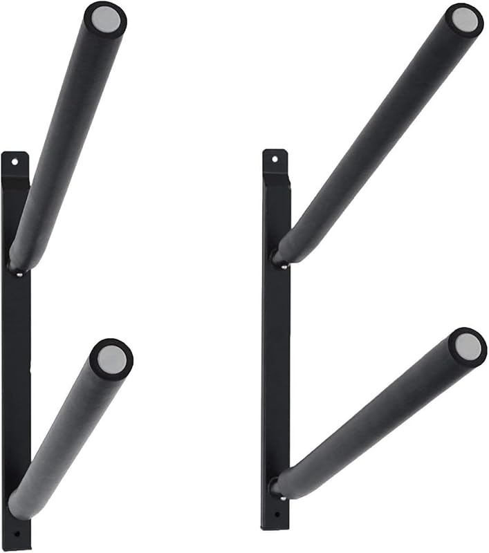 Estante pared doble para tabla surf o SUP negro