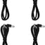 4 Cables Alimentación Pedal Efecto Guitarra Macho a Macho