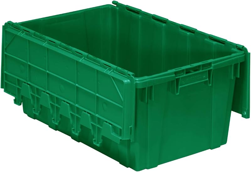 Contenedor plástico apilable 27x17x12" color verde