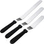 3 Espátulas Acero Inox 6-10pulg Compensadas para Pasteles