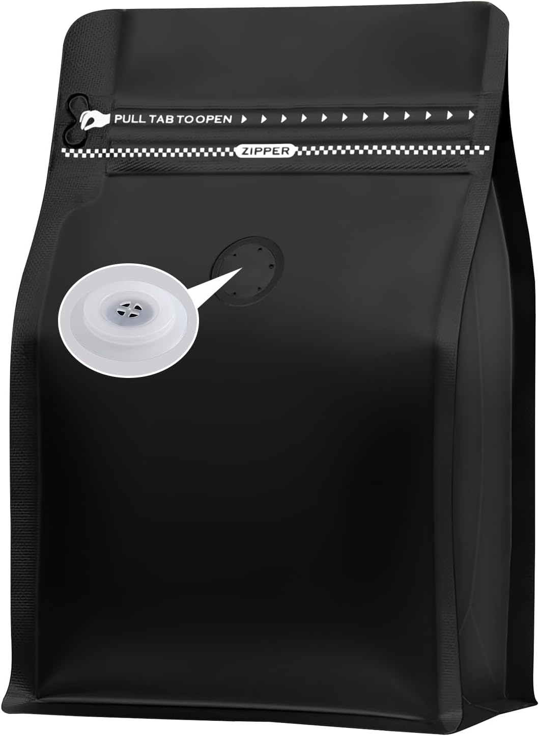 Bolsas café con válvula 8oz aluminio negro reutiliz.