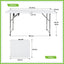 Mesa plegable plástico para camping oficina con asa blanco