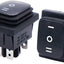 2 Pzas Interruptor Palanca Impermeable 16A 250V 3 Posiciones Negro