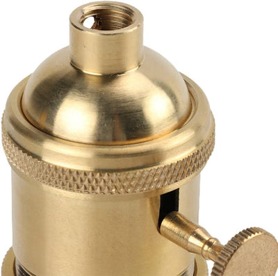 Rosca latón enchufe luz Edison E26 E27 con interruptor dorado pack 2