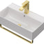 Fregadero rectangular 21x12 con grifo dorado drenaje combo