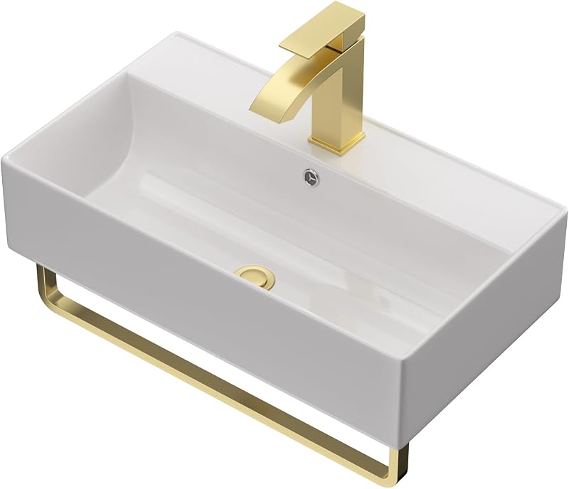 Fregadero rectangular 21x12 con grifo dorado drenaje combo