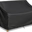 Fundas impermeables sofá biplaza patio 58x40x33" negro
