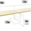 Estante apilable madera escalonada 12x16" roble y blanco