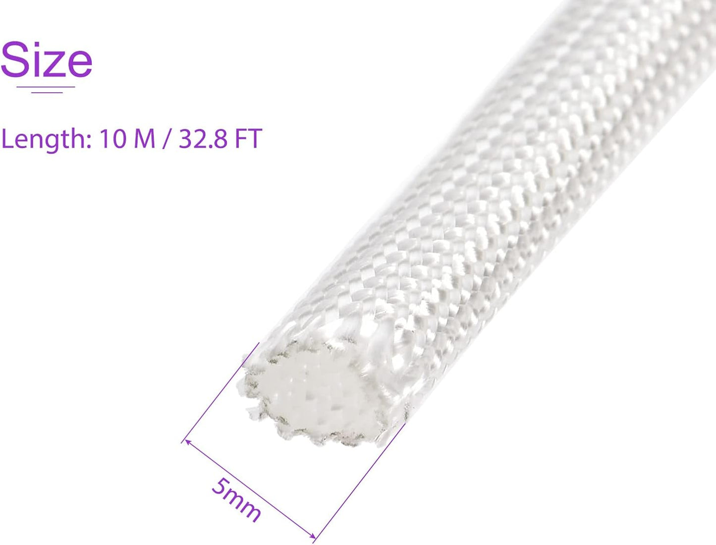 Manga fibra vidrio 5mmx10m aislamiento tubería