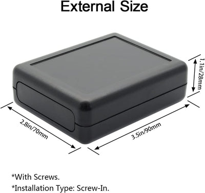 Caja conexiones plástico ABS 10 pzas 3.5x2.8x1.1pulg negro