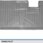 Alfombrillas tercera fila Honda Pilot 09-15 gris