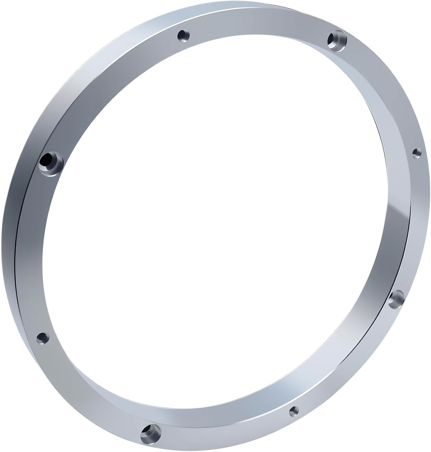 2 Espaciadores Altavoz Aluminio 6.5" Soporte Anillo Plateado