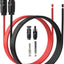 Cable extensión solar 12 AWG 3 pies negro rojo con conectores