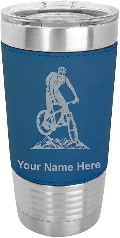 Vaso térmico bicicleta montaña 20oz con grabado azul