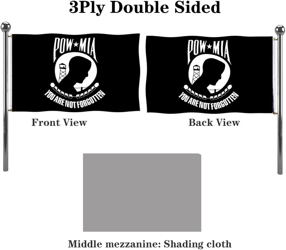 Bandera doble cara POW Mia 3x5ft resistente