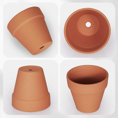 24 Macetas Terracota 4" Drenaje para Plantas Bricolaje