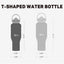 Botella agua aislada acero inox 1 litro sin BPA con popote