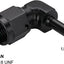 Adaptador manguera 1/4" giratorio aluminio negro