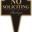 Letrero No Soliciting 10x14" aluminio inox estaca integrada