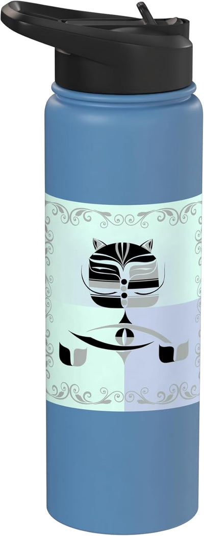 Botella de agua aislada de acero inoxidable para gatos