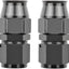 Adaptador manguera PTFE hembra 6 an aluminio negro 2uds