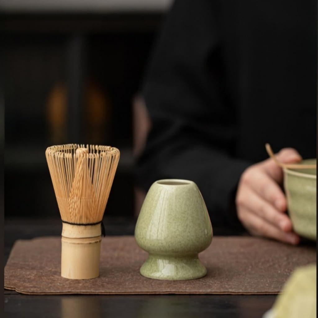 Soporte batidor té Matcha Chasen cerámica juego té