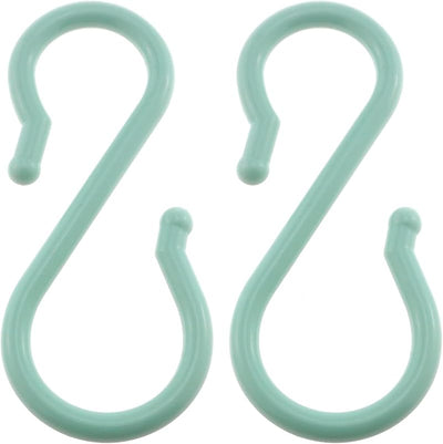 4 Pzas Ganchos Plástico Doble Cabeza para Baño Azul