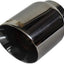 Punta escape acero inox doble pared cromada negra