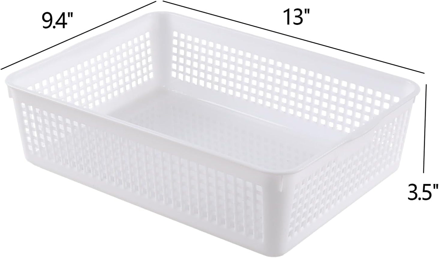 6 Pzas Bandejas Plástico Almacenamiento Papel