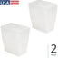 Cubo basura plástico rectangular pack 2 color escarcha