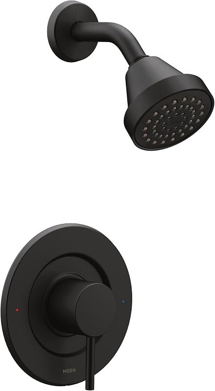 Kit moldura ducha Moen Align negro mate T2192BL