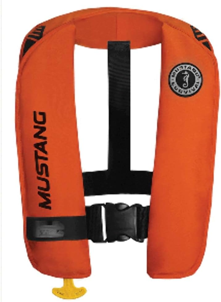 Chaleco salvavidas inflable automático cinta naranja