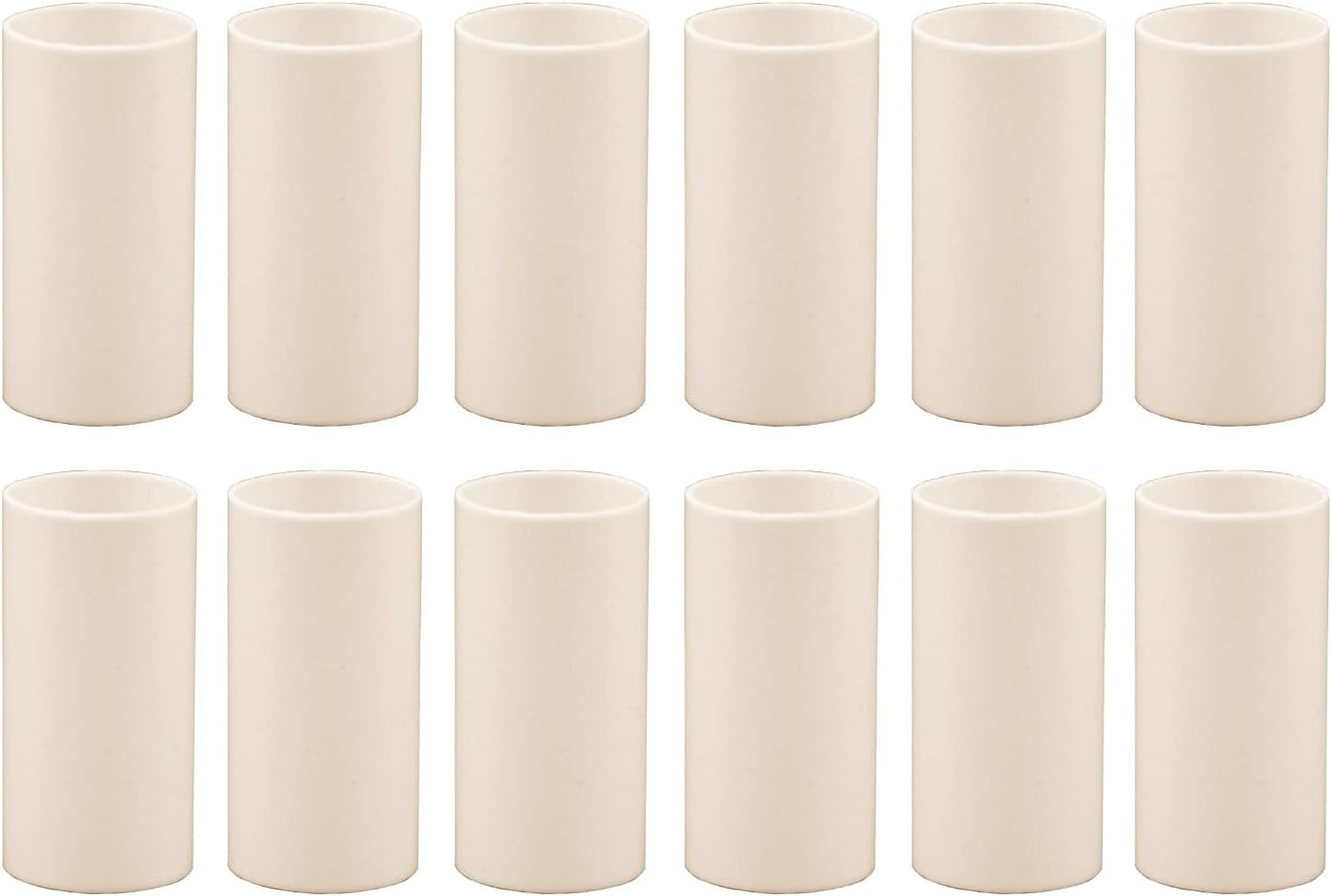 Fundas plástico crema E12 candelabro set 12