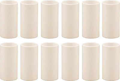 Fundas plástico crema E12 candelabro set 12